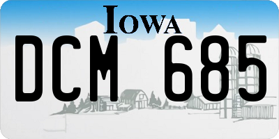 IA license plate DCM685