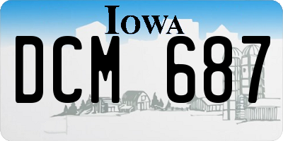 IA license plate DCM687