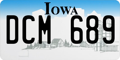 IA license plate DCM689