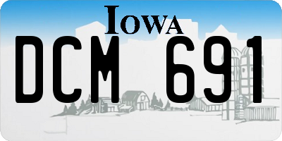 IA license plate DCM691