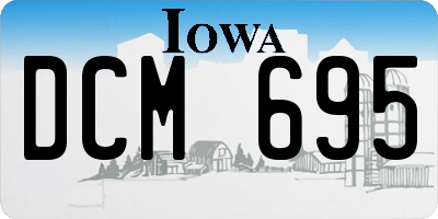 IA license plate DCM695