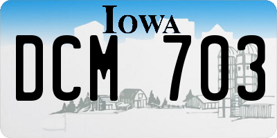 IA license plate DCM703