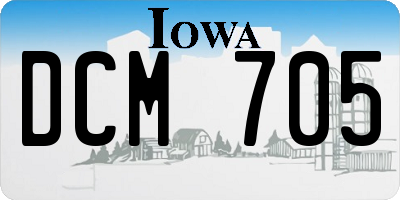 IA license plate DCM705