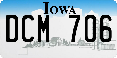 IA license plate DCM706