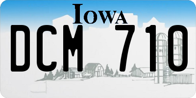 IA license plate DCM710