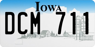 IA license plate DCM711