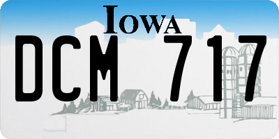 IA license plate DCM717