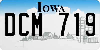 IA license plate DCM719
