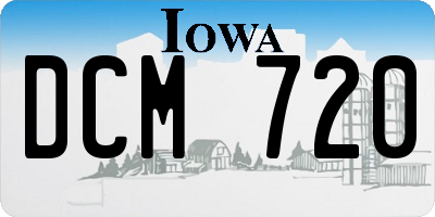 IA license plate DCM720