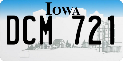 IA license plate DCM721