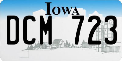 IA license plate DCM723