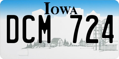 IA license plate DCM724
