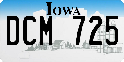 IA license plate DCM725