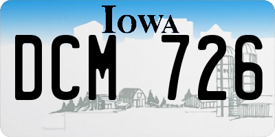 IA license plate DCM726