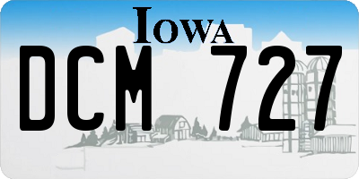 IA license plate DCM727