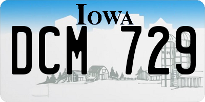 IA license plate DCM729