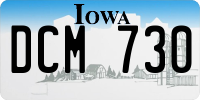 IA license plate DCM730
