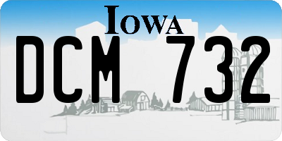 IA license plate DCM732