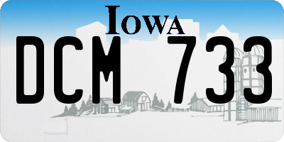 IA license plate DCM733
