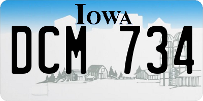 IA license plate DCM734