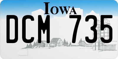 IA license plate DCM735