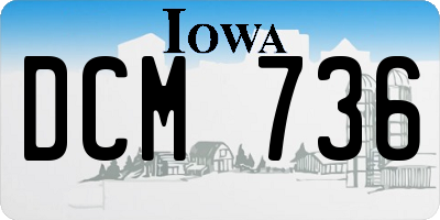 IA license plate DCM736
