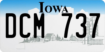 IA license plate DCM737
