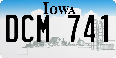 IA license plate DCM741