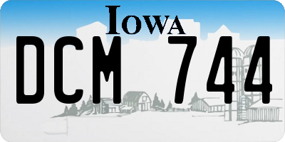 IA license plate DCM744