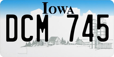 IA license plate DCM745