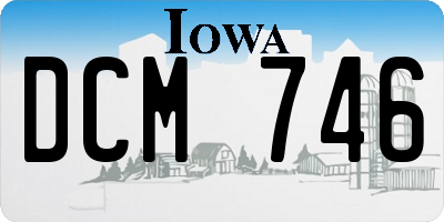 IA license plate DCM746