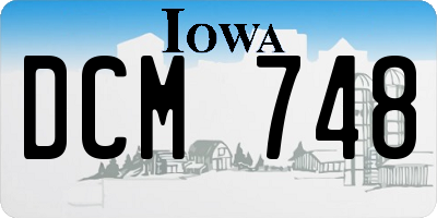 IA license plate DCM748