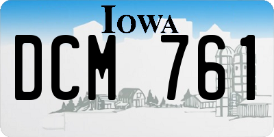 IA license plate DCM761