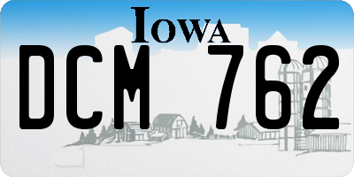 IA license plate DCM762