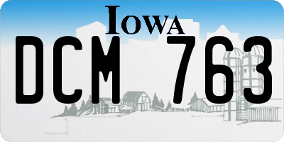 IA license plate DCM763