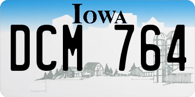 IA license plate DCM764