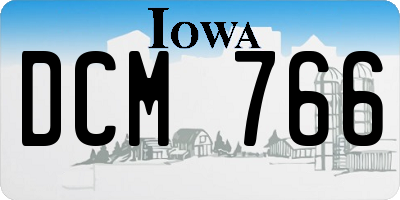 IA license plate DCM766