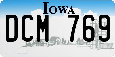 IA license plate DCM769
