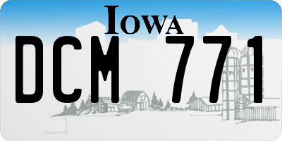 IA license plate DCM771