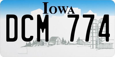 IA license plate DCM774