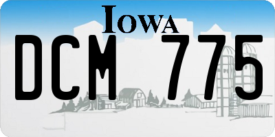 IA license plate DCM775