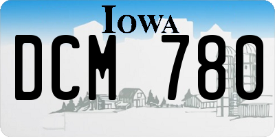 IA license plate DCM780