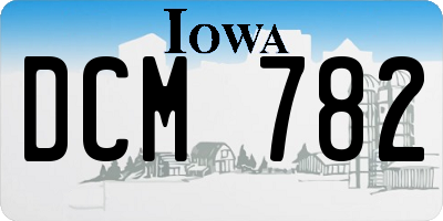 IA license plate DCM782
