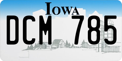 IA license plate DCM785