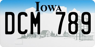 IA license plate DCM789