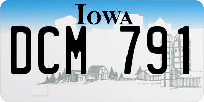 IA license plate DCM791