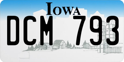 IA license plate DCM793