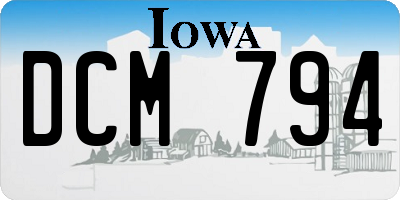 IA license plate DCM794
