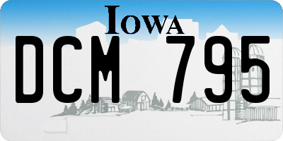 IA license plate DCM795
