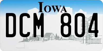 IA license plate DCM804